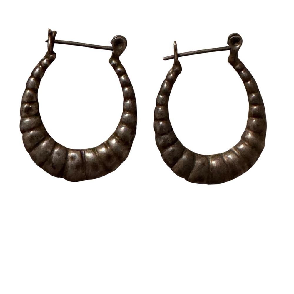 925 Sterling silver shrimp hoop earring